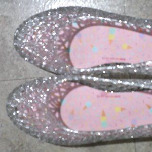 Silver casual jellies